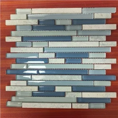 Glass Linear Mosaic Tile Backsplash